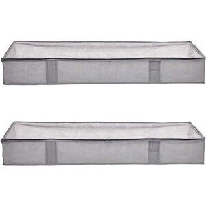 Under Bed Fabric Zipper Blanket Storage Container Bags with  Bags with Handles